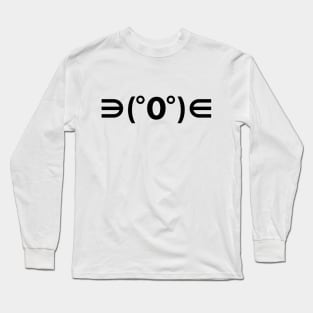 Fugu Emoticon ∋(°O°)∈ Japanese Kaomoji Long Sleeve T-Shirt